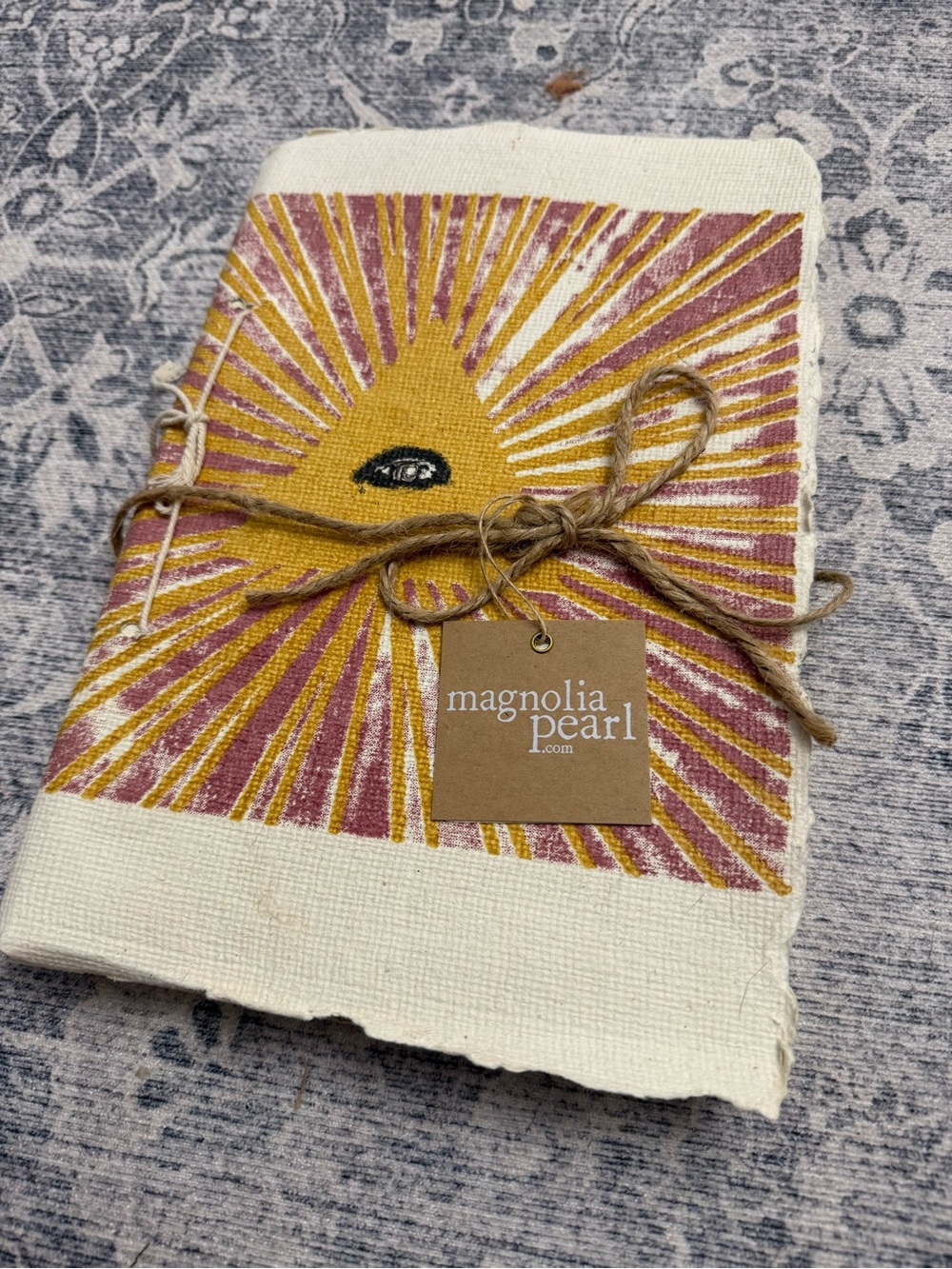Magnolia Pearl Radiant Eye Canvas Notebook - Mustard & Mauve